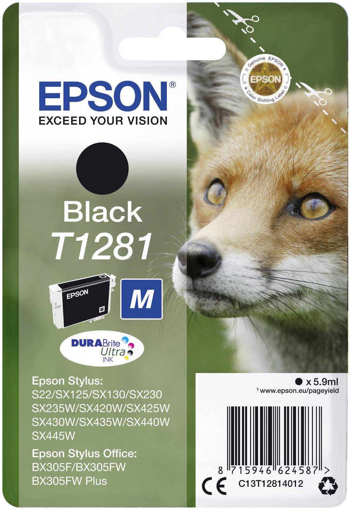 Epson Ink cartridge T1281 Original Black C13T12814012
