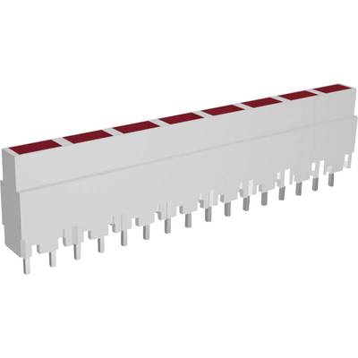 He shows a multi-pole connector with a white plastic housing and metallic contacts.