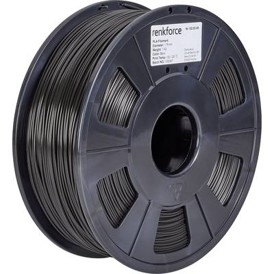 Renkforce 01.04.01.1103  Filament PLA  1.75 mm 1 kg Black  1 pc(s)