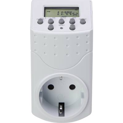 Image of Sygonix SY-5045300 Timer/power strip digital 7 day mode 1800 W IP20 Count-down mode, RND mode