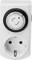 24-hour timer with socket, designed for automatic control of electrical devices at predetermined times.