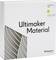 A packaging with the label 'Ultimaker Material' for 3D printers, specified as yellow PLA material, 750 grams.