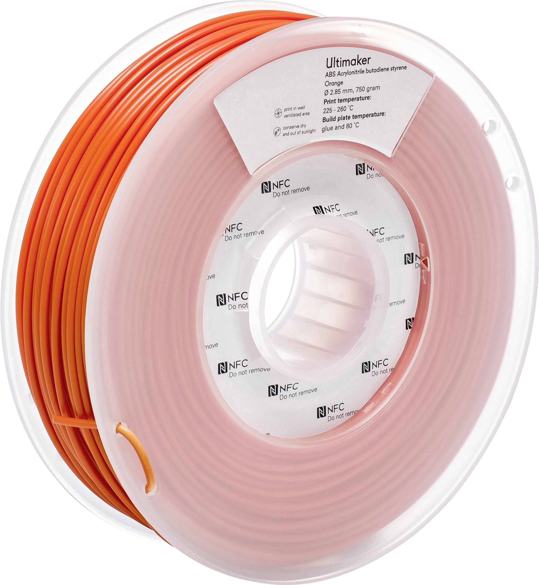 UltiMaker ABS - M2560 Orange 750 - 206127 Filament ABS plastic 2.85 mm 750 g Orange 1 pc(s)-2