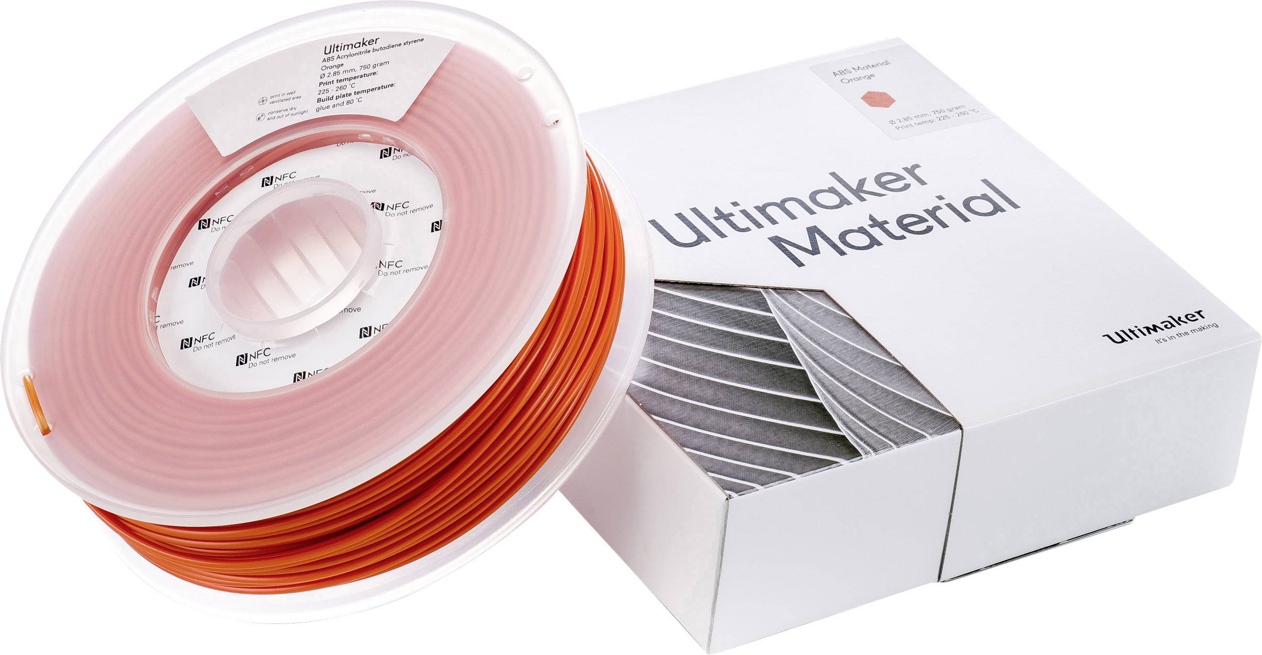 UltiMaker ABS - M2560 Orange 750 - 206127 Filament ABS plastic 2.85 mm 750 g Orange 1 pc(s)-5