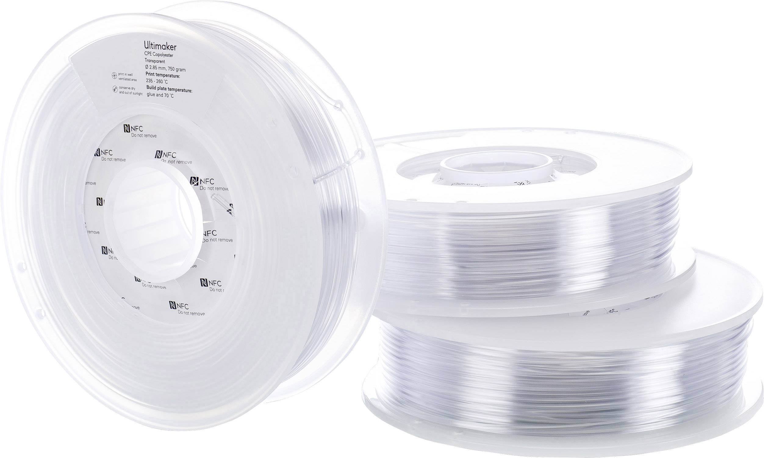 UltiMaker CPE - M0188 Transparent 750 - 201273 Filament CPE 2.85 mm 750 g Transparent 1 pc(s)-3