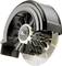 A round plastic cleaning brush with bristles on a metal carrier, suitable for cleaning surfaces.