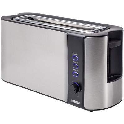 Image of Princess Long slot toaster with built-in home baking attachment Stainless steel, Black