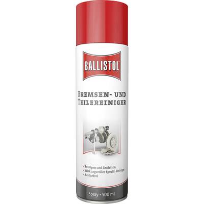 'Aerosol Ballistol Brake and Parts Cleaner, 500 ml, red cap. Suitable for cleaning and degreasing automotive and mechanical components.'