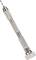 A small, silver hand drill with a knurled handle and inserted drill bit, positioned diagonally. Suitable for precise drilling work.