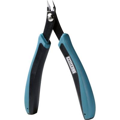 Blue-black side cutters with sharp blades and ergonomic handles. 'Falter' brand marking on the handle.