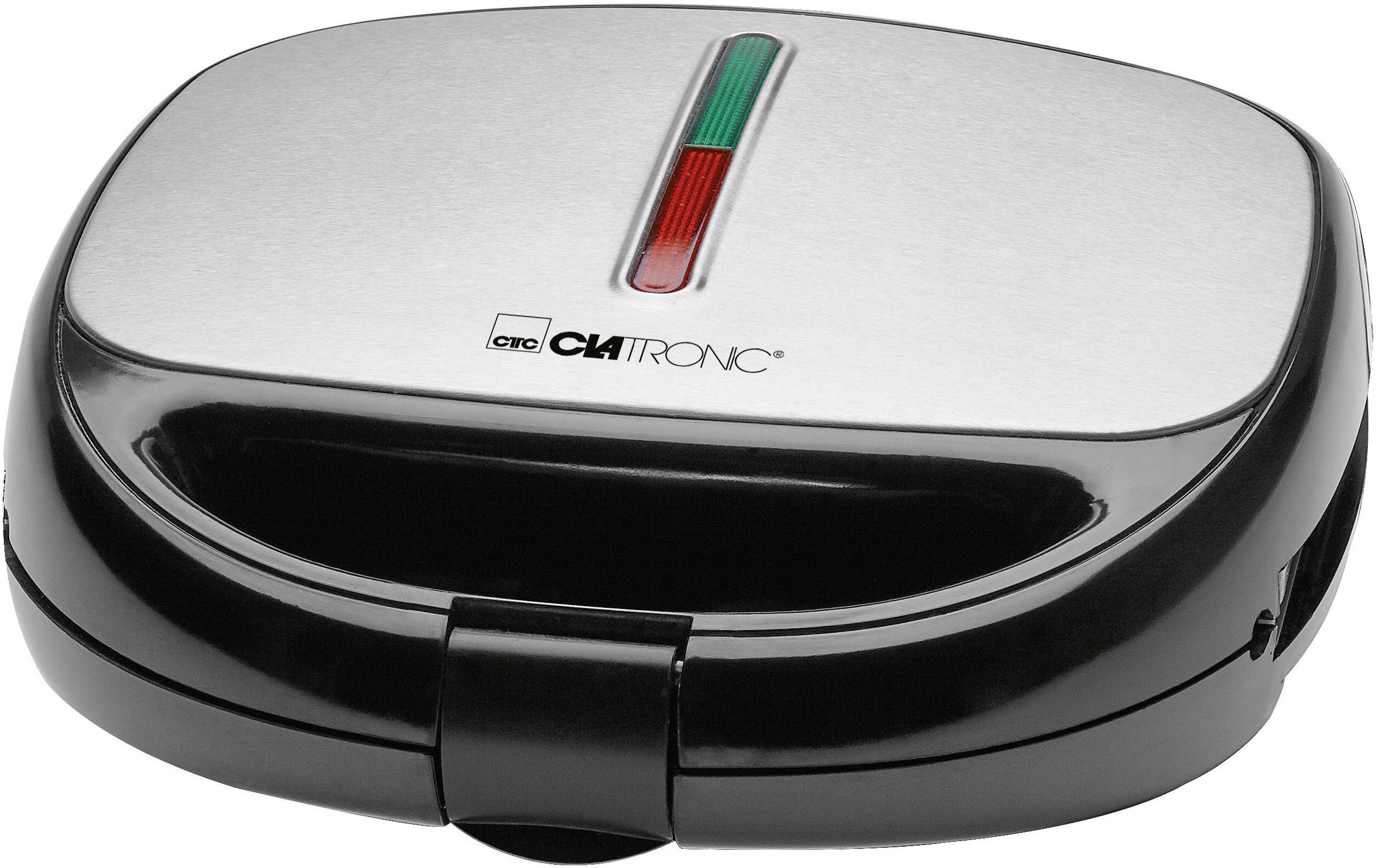 Clatronic ST/WA 3670 Waffle maker with exchangeable hobs Black, Stainless steel