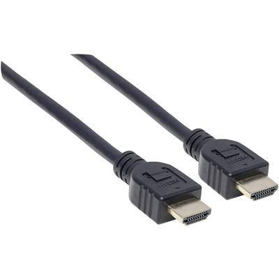Manhattan HDMI Cable  1.00 m Black 353922 UL-approved, Ultra HD (4k) HDMI 