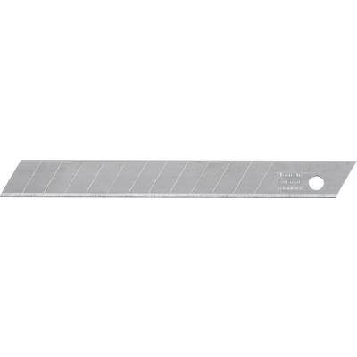 Silver cutter blade in close-up with a trapezoidal design and multiple segments, suitable for cutting materials.