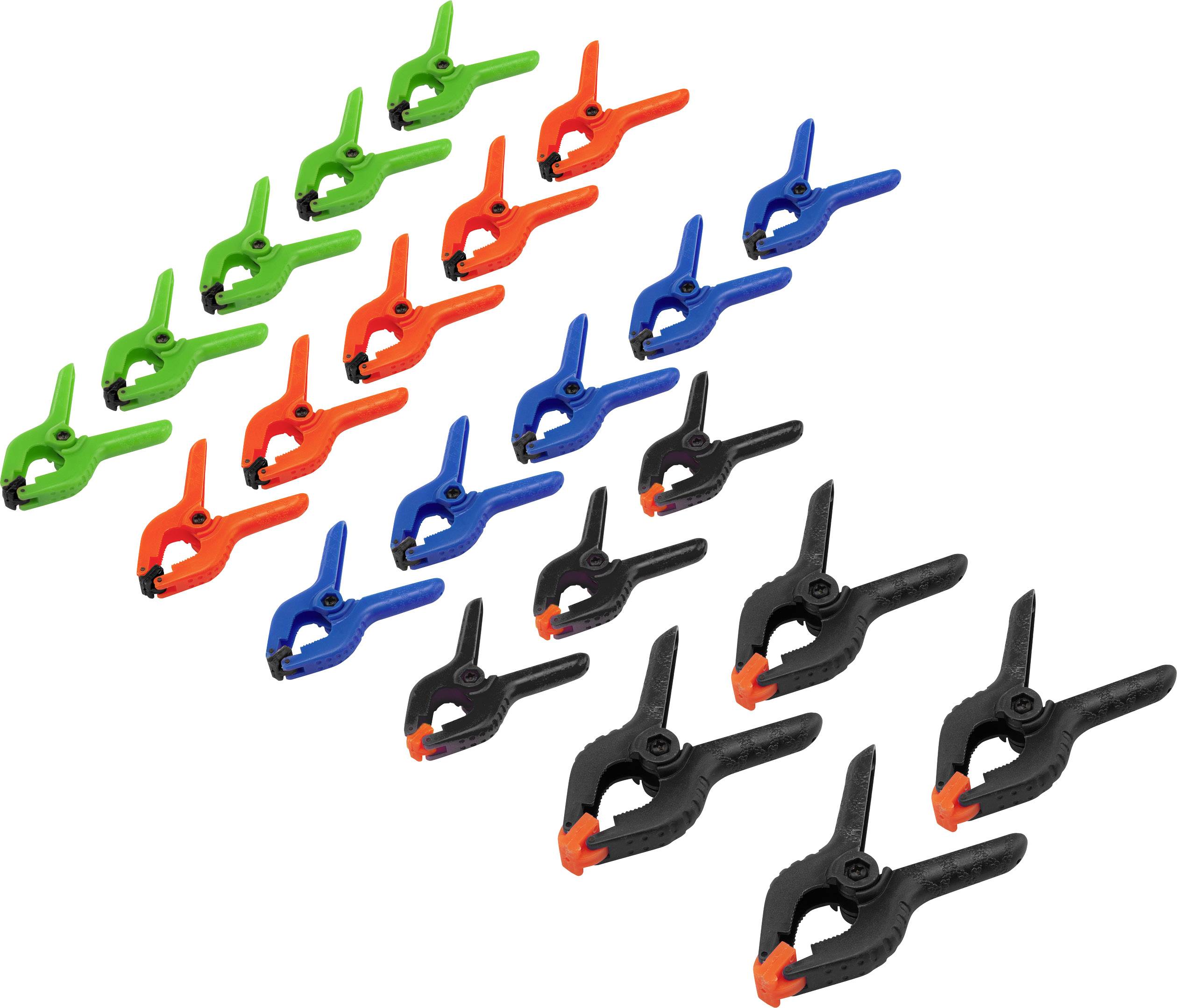 Mini clamp set 22-piece Basetech 1529585 Product size (length): 90 mm