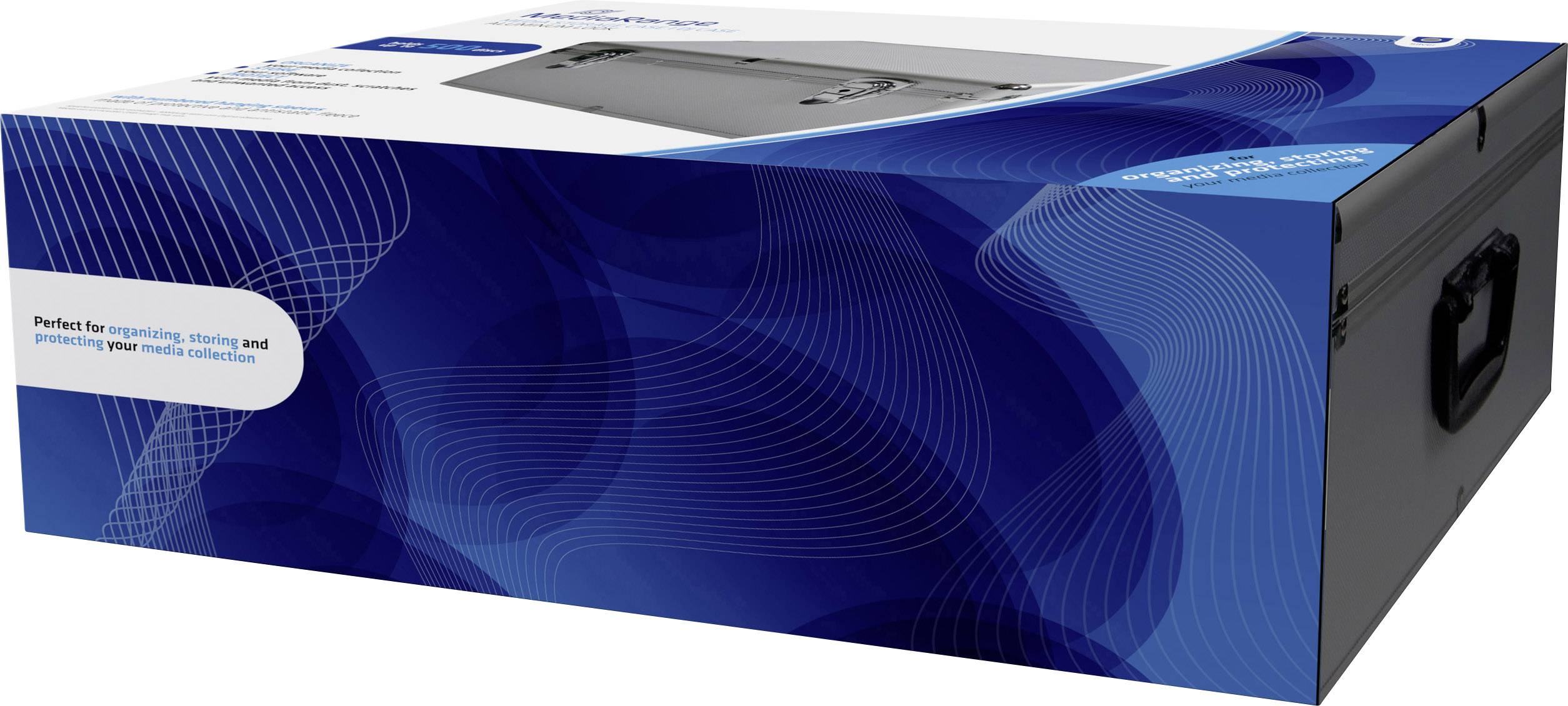 MediaRange CD hardcase 500 CDs/DVDs/Blu-rays Aluminium Silver 1 pc(s) (W x H x D) 447 x 180 x 300 mm BOX77-3