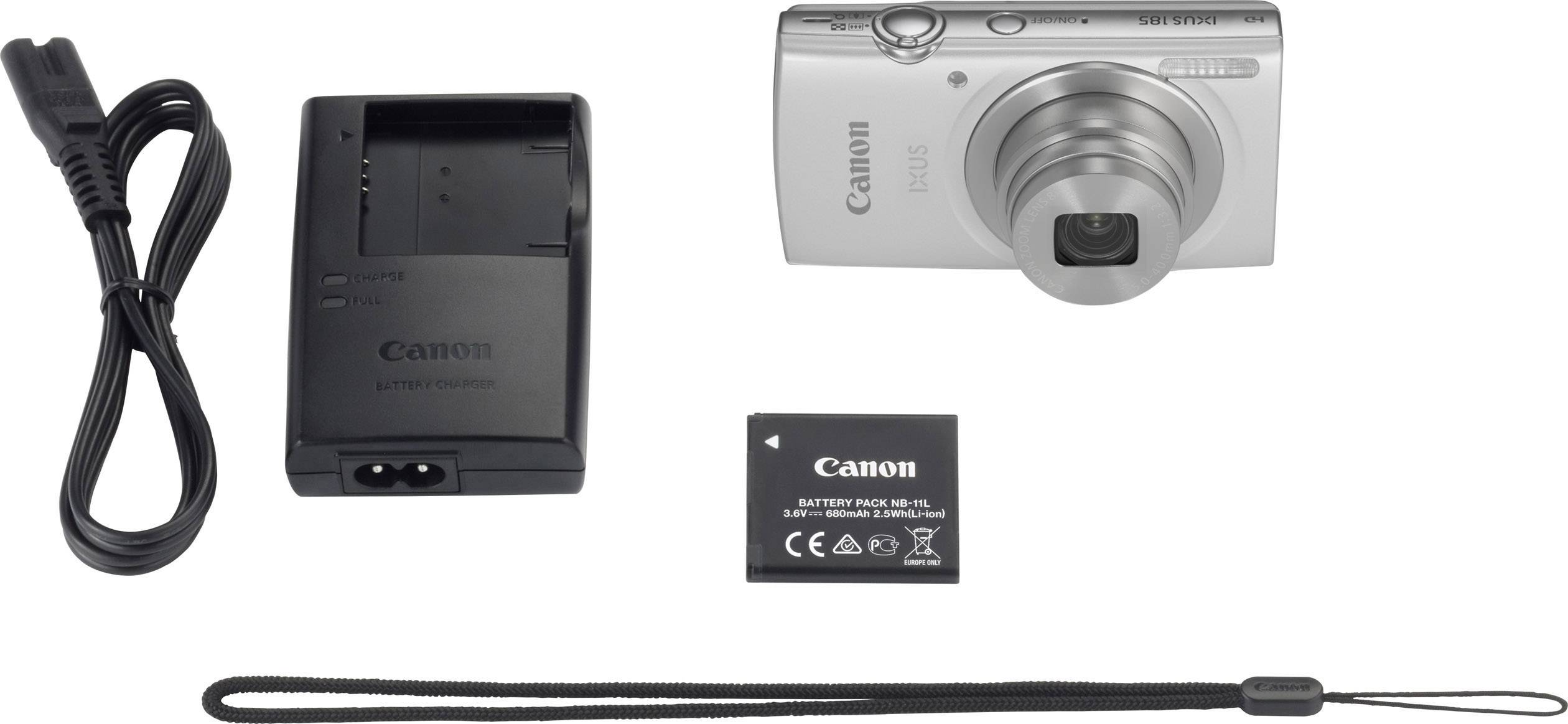 Canon IXUS 185 Digital camera 20 MP Optical zoom: 8 x Silver | Conrad.com