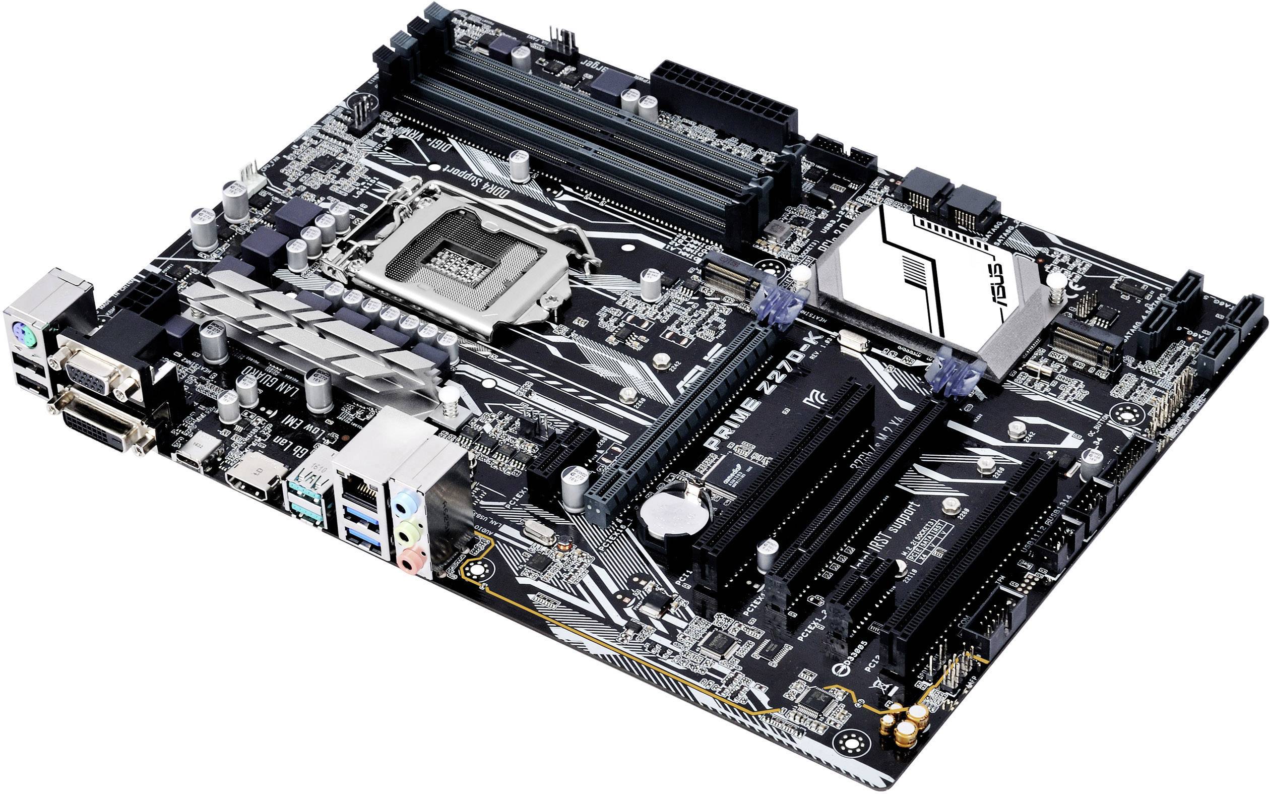 Asus PRIME Z270-K Motherboard PC base Intel® 1151 Form factor (details) ATX Motherboard chipset Intel® Z270-2