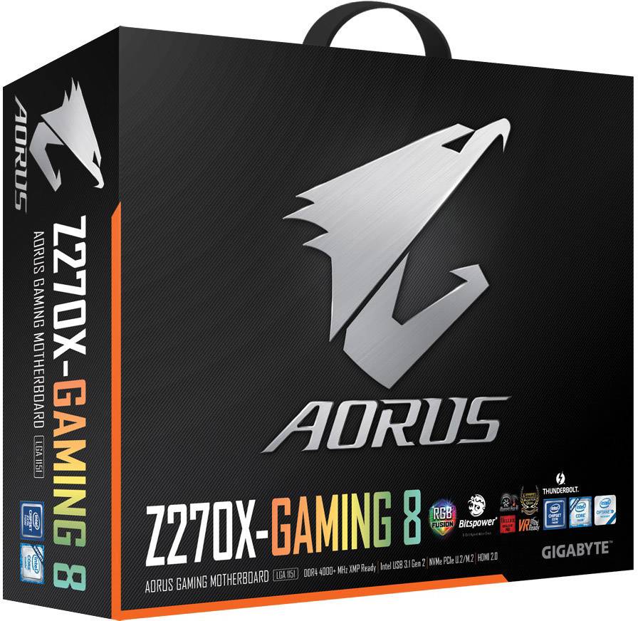 Gigabyte GA-Z270X-Gaming 8 Motherboard PC base Intel® 1151 Form factor (details) ATX Motherboard chipset Intel® Z270-4