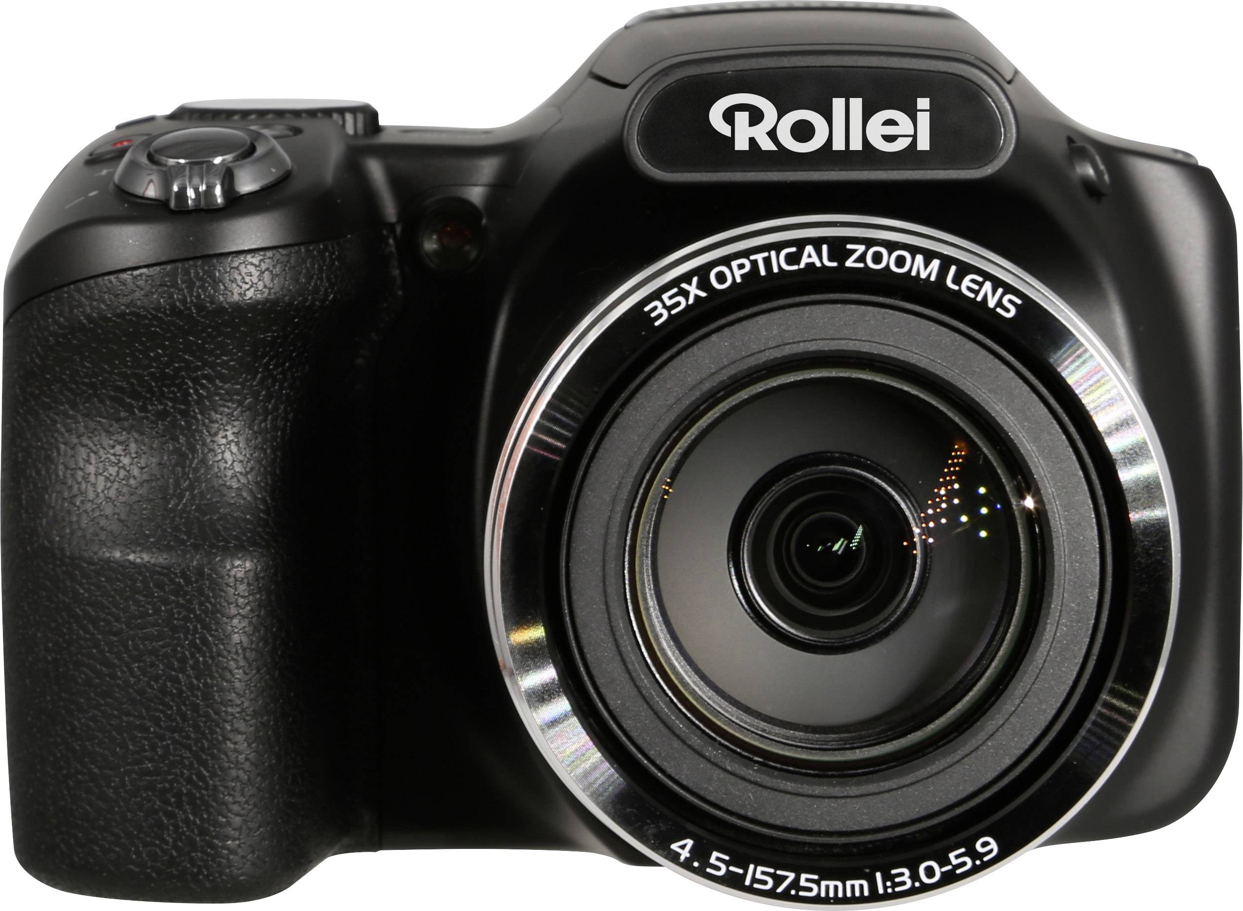 Rollei Powerflex 350 Digital camera 16 MP Optical zoom 35 x Black WiFi, Full HD Video