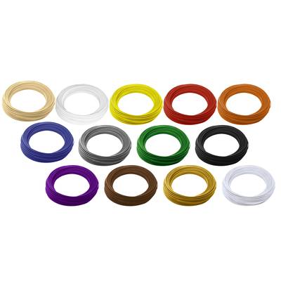 Filament pack Renkforce ABS plastic 2.85 mm Ecru, Black, White, Red, Yellow, Blue, Green, Orange, Grey, Purple, Brown, G