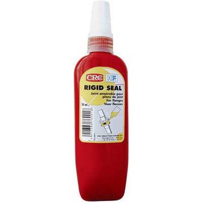 Red bottle with screw cap, label reading: 'CRC KF Rigid Seal', 50 ml, sealant for flange connections.