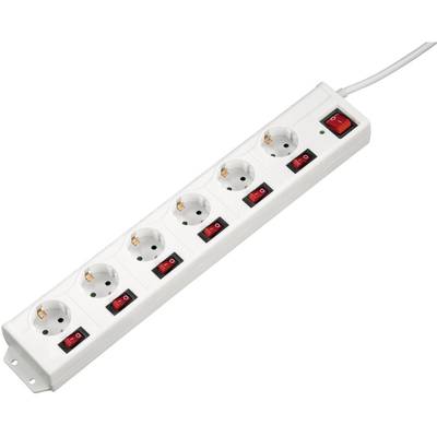 Image of Hama 137239 Surge protection power strip 6x White PG connector 1 pc(s)