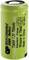 Green NiMH battery with '750mAh 1.2V' and 'Standard Charge 16 hours at 75mA' inscription. Rectangular recycling symbol.