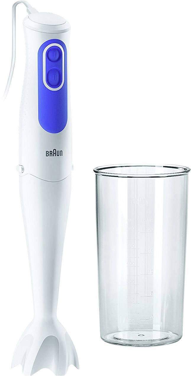 Braun MQ 3000 Hand-held blender 700 W corded, with mixing jar White, Blue