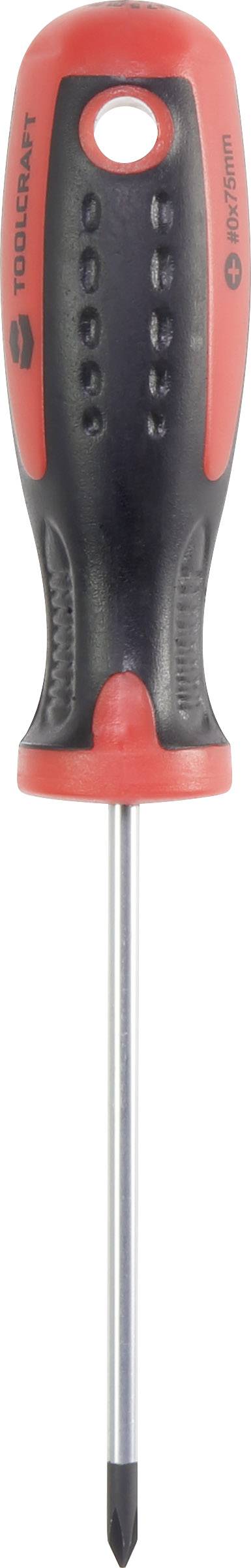 TOOLCRAFT 96029C1108 Workshop Phillips screwdriver PH 0 Blade length: 75 mm DIN ISO 8764