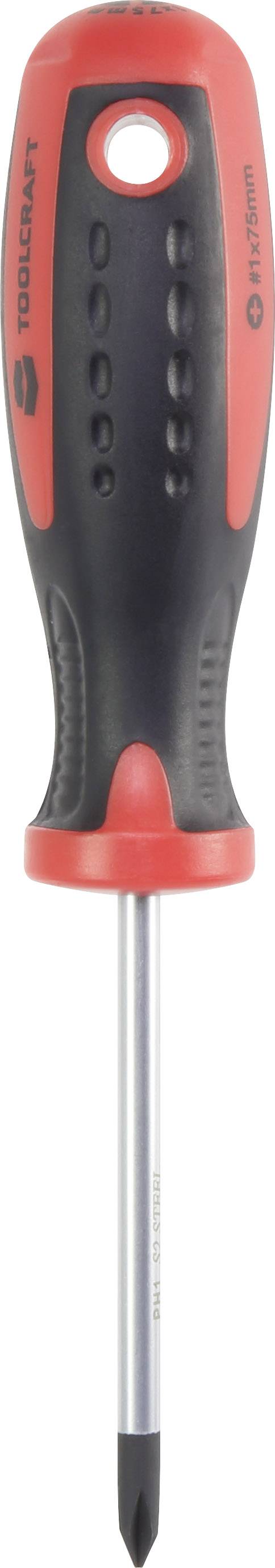 TOOLCRAFT 96029C1109 Workshop Phillips screwdriver PH 1 Blade length: 75 mm DIN ISO 8764