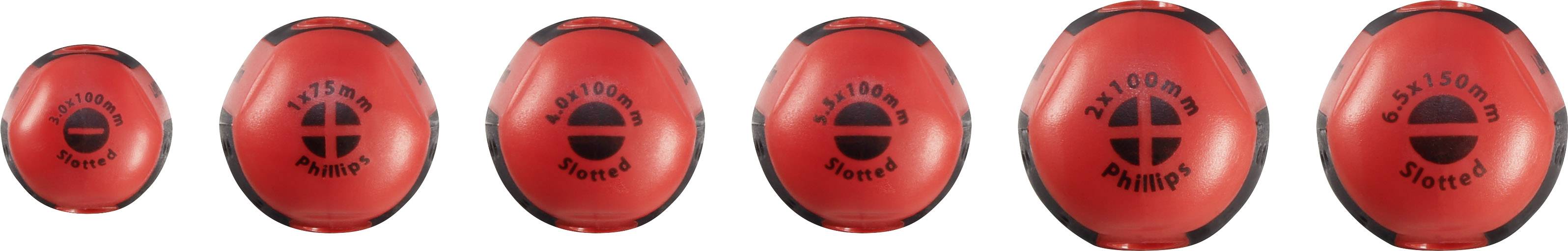 Red medicine balls lined up from left to right, starting with the smallest and progressing to the largest, on a white background.