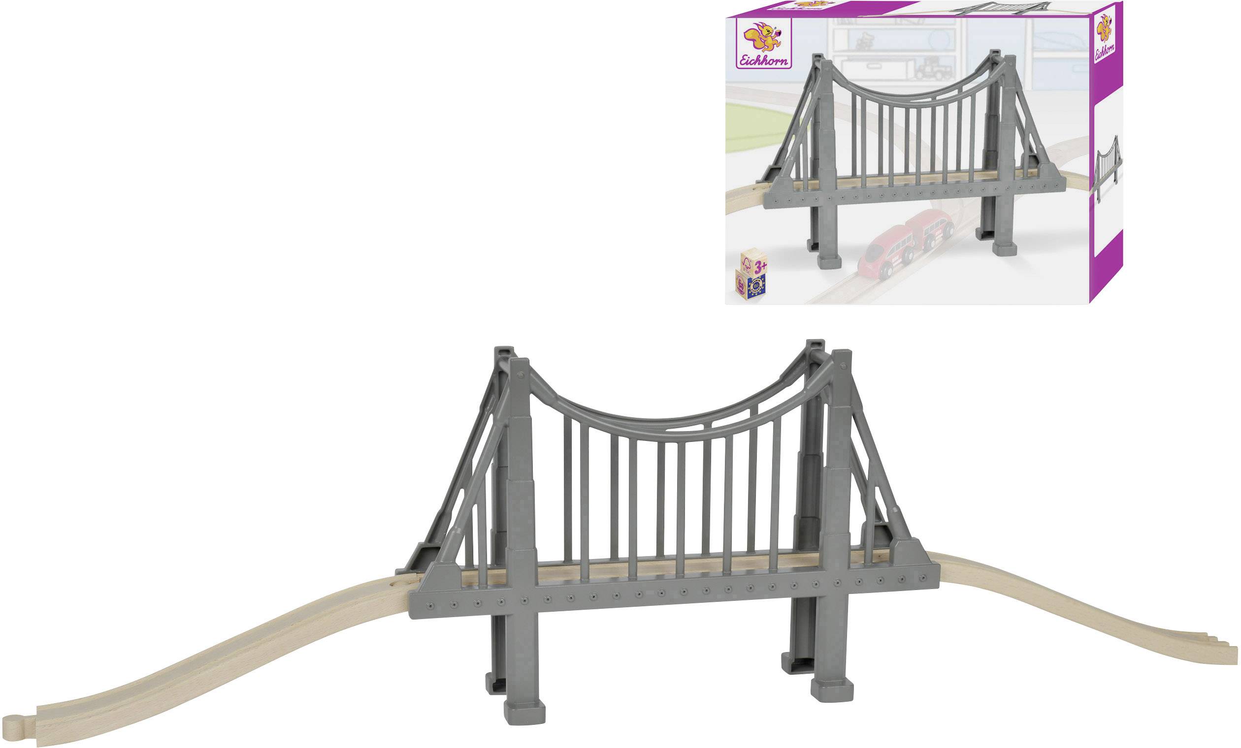 wooden train set bridge