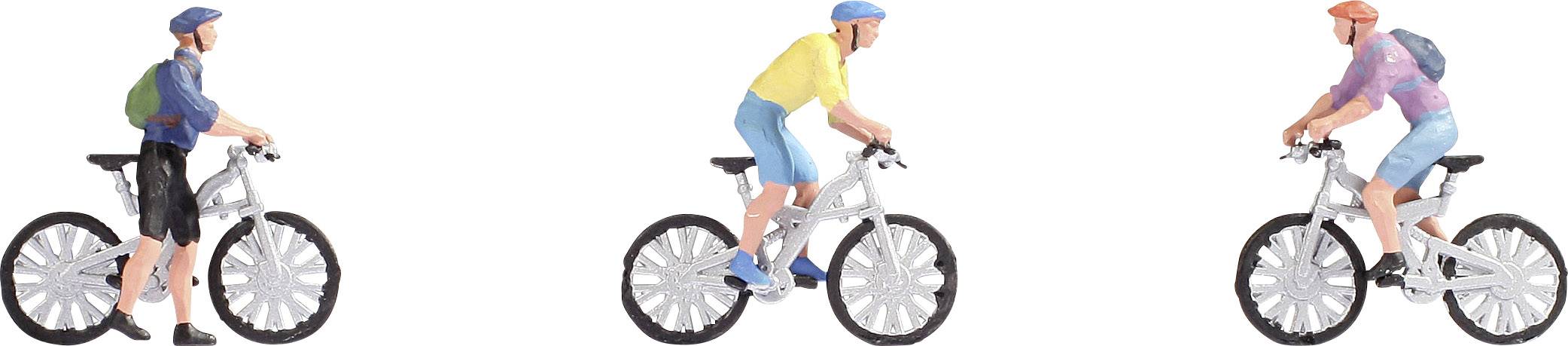 NOCH H0 Mountain bikers 15899 Painted, Standing