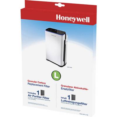 A Honeywell packaging for a Granular Activated Carbon Air Purification Filter. The filter contents will last up to 12 months.