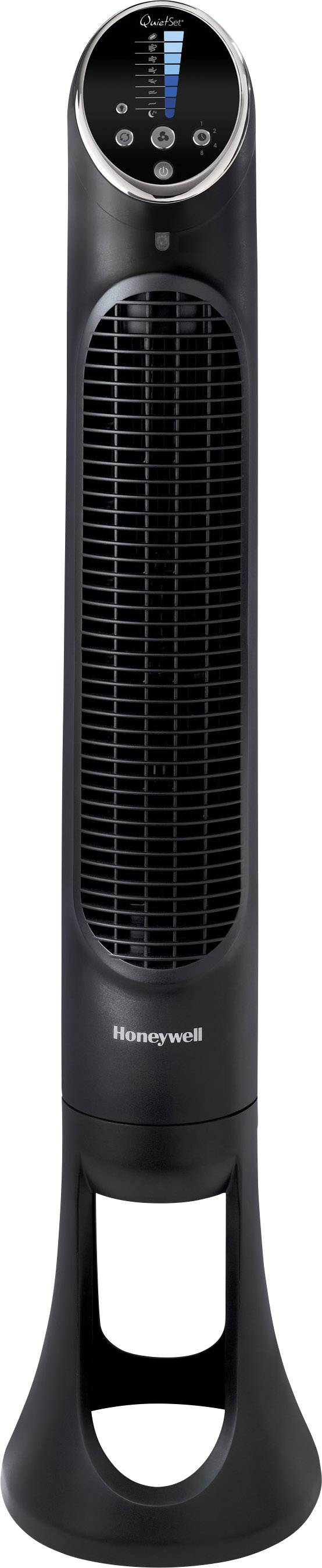 Honeywell HYF290E4 Fan tower 30 W (Ø x H) 25 cm x 101.6 cm Black LED display, Dimmable, incl. remote control, Oscillating, Timer