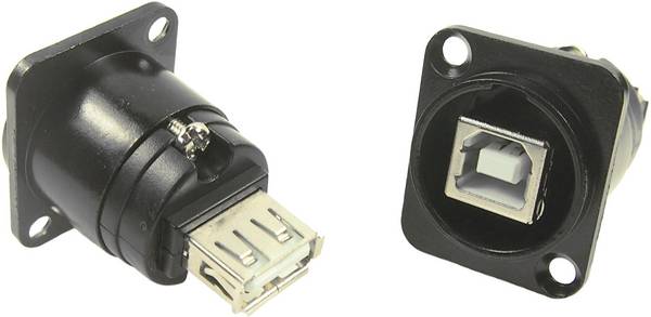 XLR Adapter USB A socket on USB B Adapter, built-in CP30115 Cliff Content: 1 pc(s)