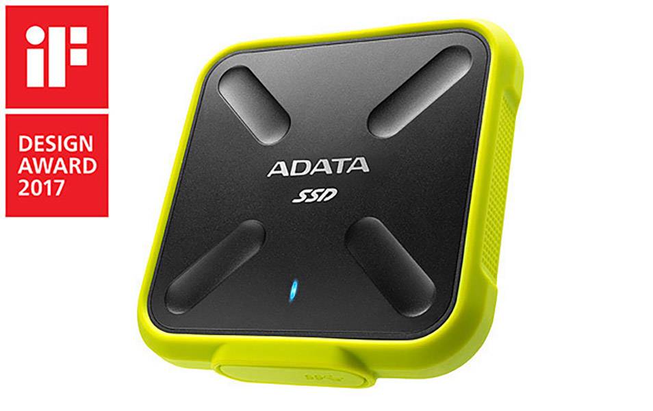 ADATA 256 GB External SSD hard drive USB A (USB 3.2 2nd gen) Black, Yellow ASD700-256GU3-CYL-3