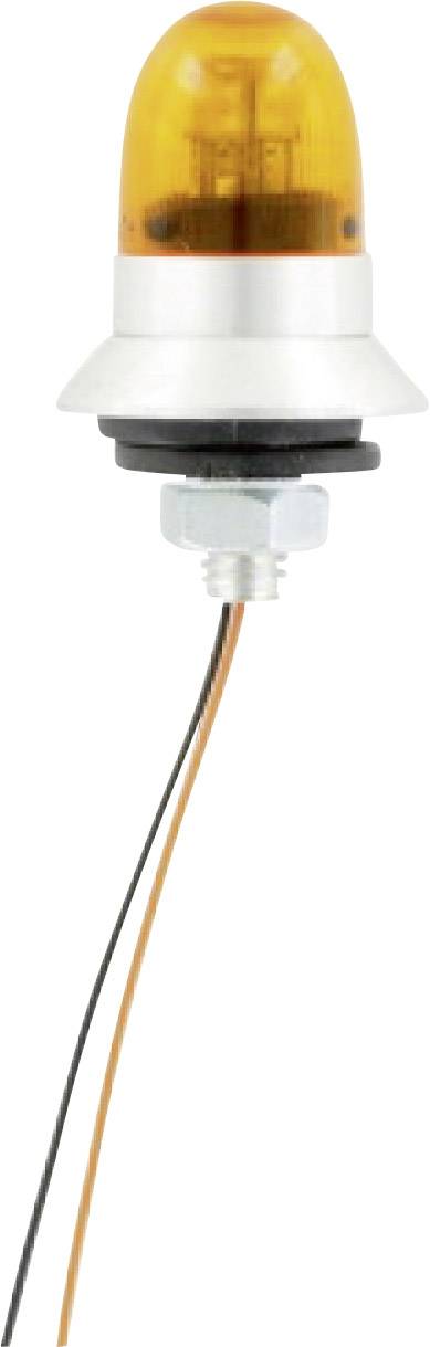 An orange warning light with an attached cable.