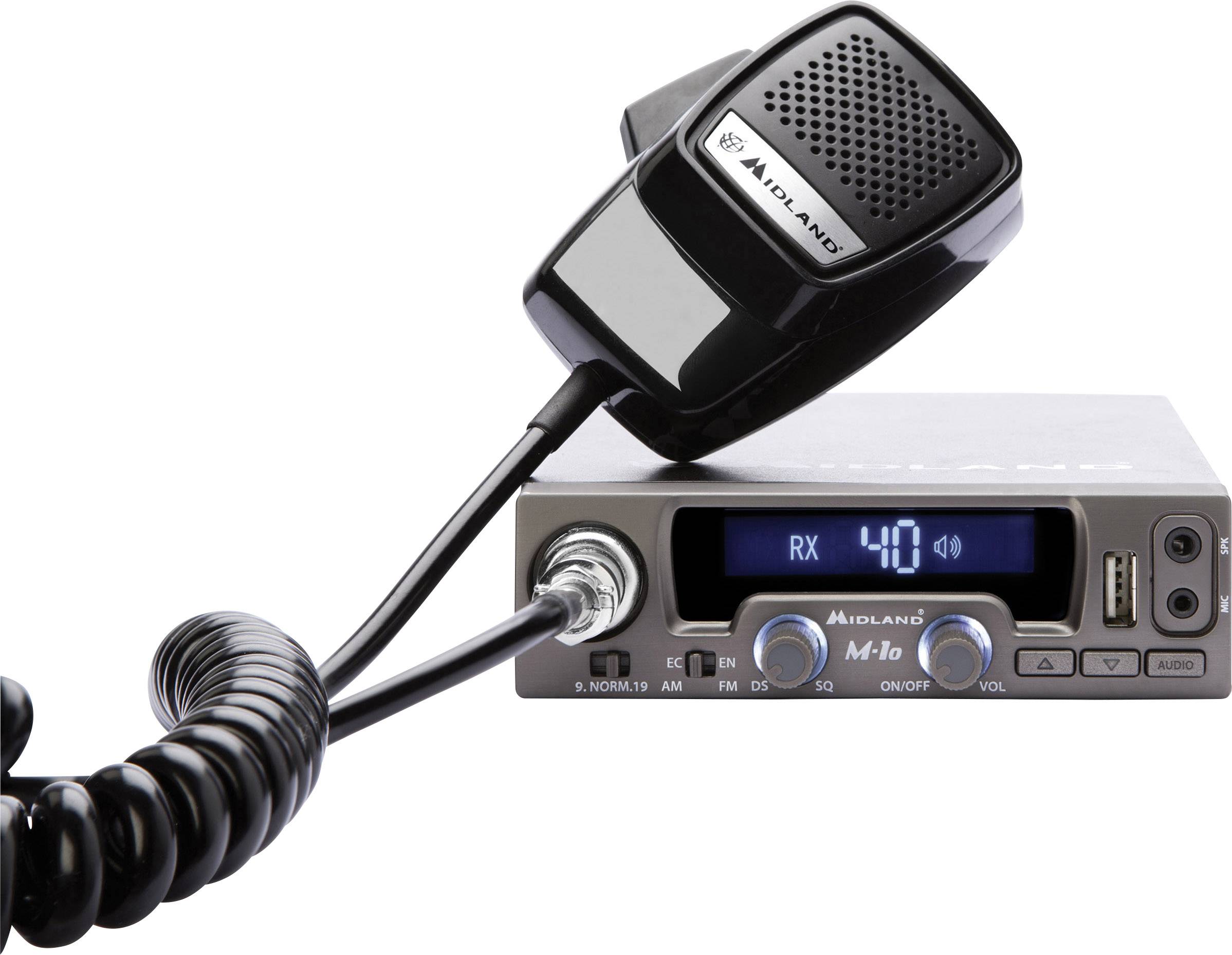 No Installation Needed Midland M-MINI CB Radio Multistandard Mini CB Radio with Wireless Option