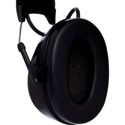 A black headphone with padded ear cups and an adjustable headband, pictured in isolation.