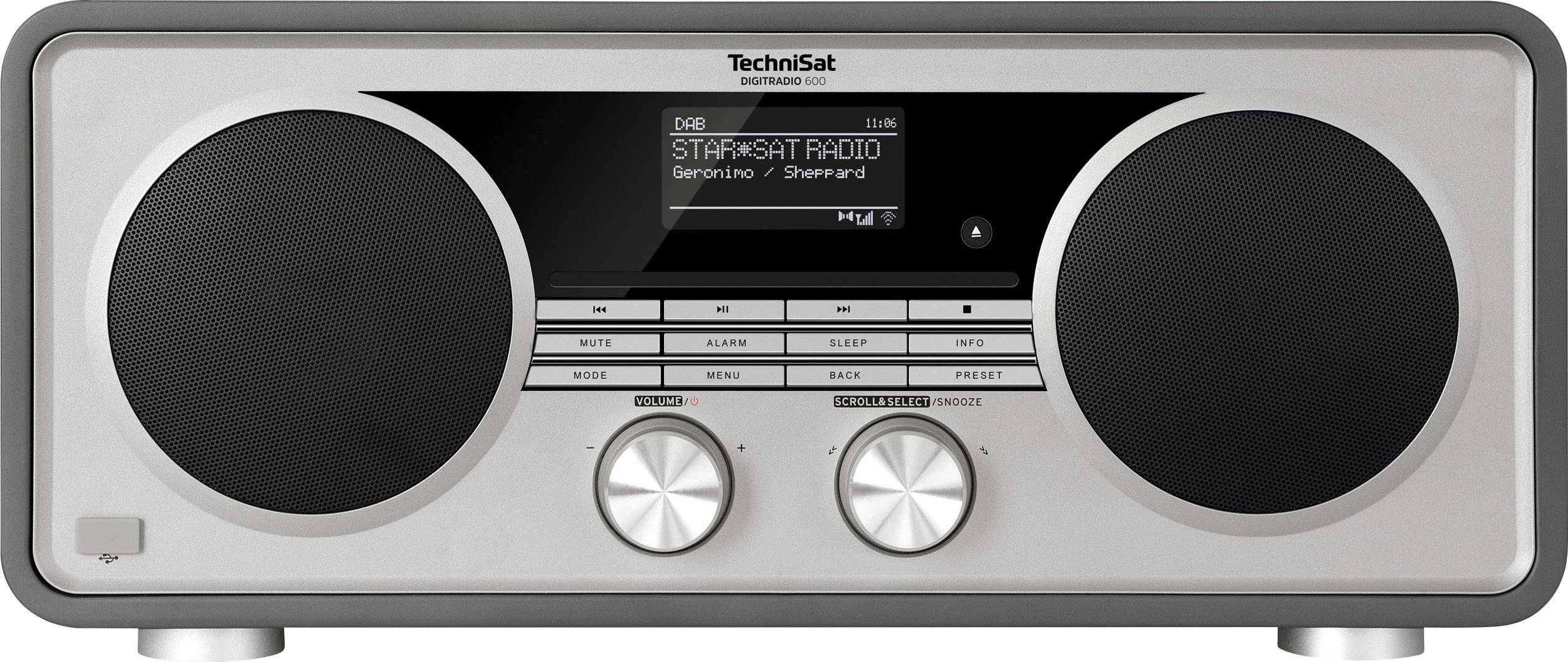 TechniSat DIGITRADIO 600 Internet desk radio DAB+, FM Bluetooth, Internet radio, LAN, USB, Wi-Fi, CD Spotify, Multi-room Anthracite