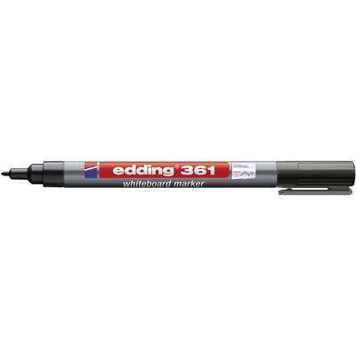 Black Whiteboard Marker by Edding 361, slim pen, suitable for writing on whiteboards.
