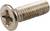 A silver cross-head screw with a full thread, shown at an angle from above on a white background.