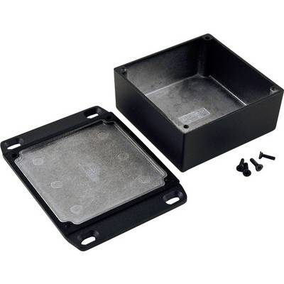 'Aluminium enclosure with a removable cover and four screws. Ideal for protecting electronic components from external influences.'