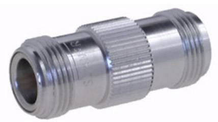 Metal connecting piece, cylindrical, with a ribbed central section and threads at both ends. Typical connecting element for pipes.