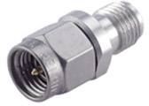 Metallic adapter with threaded screw, for connections in electrical or mechanical systems.