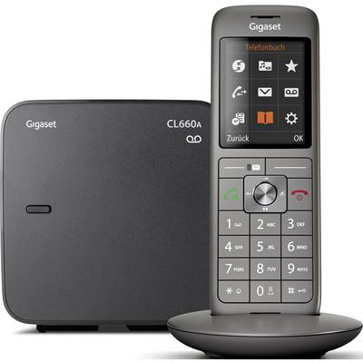 Gigaset CL660A DECT/GAP Cordless analogue  Answerphone Anthracite, Black