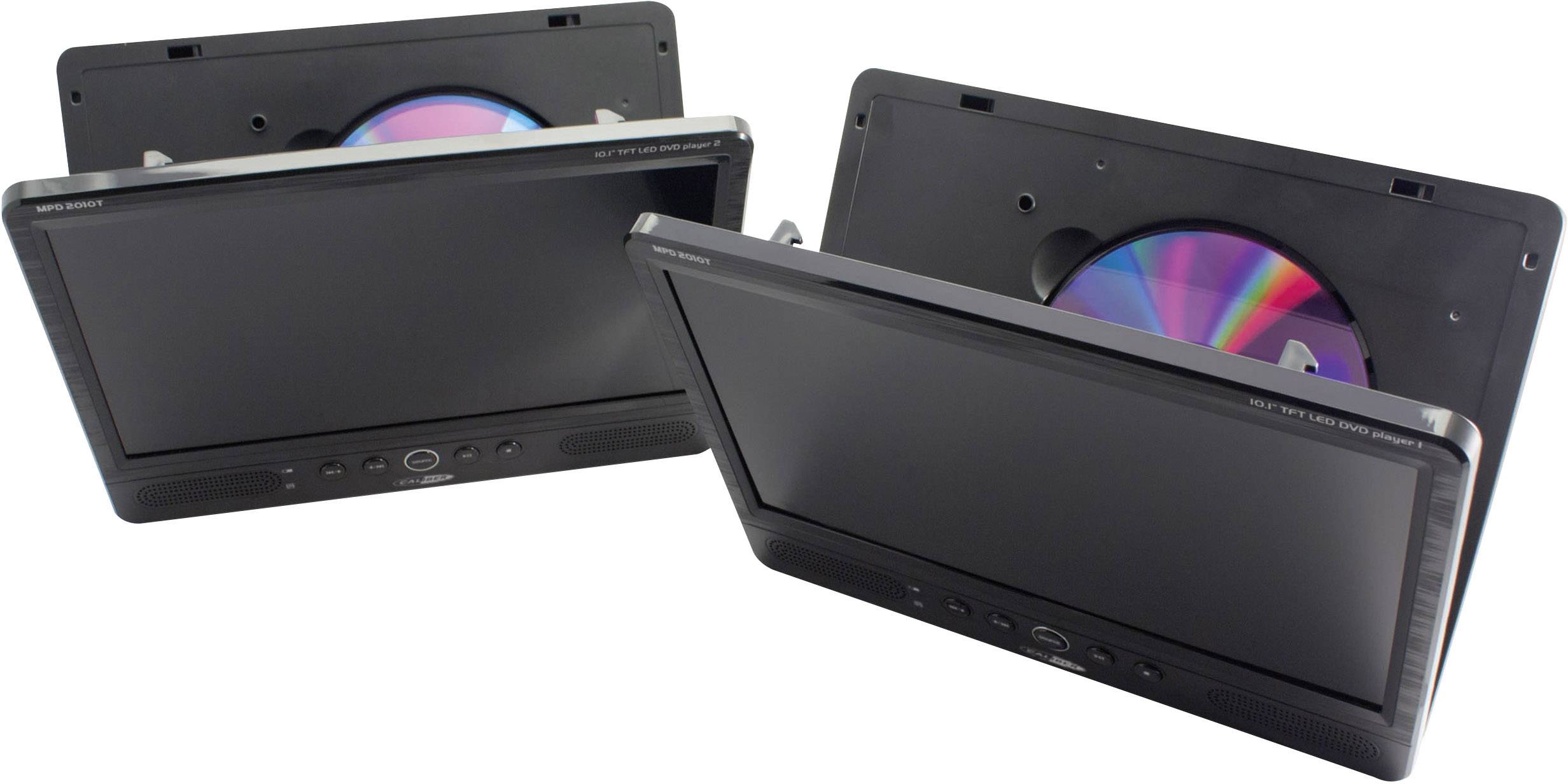 Caliber Audio Technology MPD2010T Headrest DVD player + 2 monitors