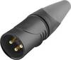 Hicon HI-X3CM-HD-B XLR connector Connector, straight Number of pins: 3 Black 1 pc(s)