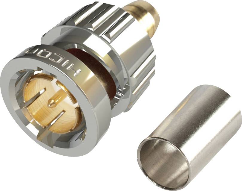 Hicon BNC1.2/5.0-6G BNC connector Plug, straight 75 Ω 1 pc(s)